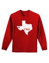 Texas State Y'all Design with Flag Heart Adult Long Sleeve Dark T-Shirt by TooLoud-Clothing-TooLoud-Red-Small-Davson Sales