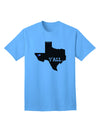 Texas State Y'all Design with Flag Heart Adult T-Shirt - A Captivating Addition to Your Wardrobe by TooLoud-Mens T-shirts-TooLoud-Aquatic-Blue-Small-Davson Sales