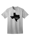 Texas State Y'all Design with Flag Heart Adult T-Shirt - A Captivating Addition to Your Wardrobe by TooLoud-Mens T-shirts-TooLoud-AshGray-Small-Davson Sales