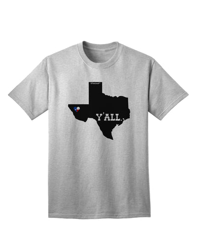 Texas State Y'all Design with Flag Heart Adult T-Shirt - A Captivating Addition to Your Wardrobe by TooLoud-Mens T-shirts-TooLoud-AshGray-Small-Davson Sales