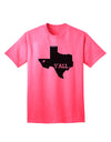 Texas State Y'all Design with Flag Heart Adult T-Shirt - A Captivating Addition to Your Wardrobe by TooLoud-Mens T-shirts-TooLoud-Neon-Pink-Small-Davson Sales