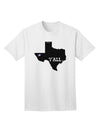 Texas State Y'all Design with Flag Heart Adult T-Shirt - A Captivating Addition to Your Wardrobe by TooLoud-Mens T-shirts-TooLoud-White-Small-Davson Sales