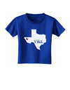 Texas State Y'all Design with Flag Heart Toddler T-Shirt Dark by TooLoud-Toddler T-Shirt-TooLoud-Royal-Blue-2T-Davson Sales