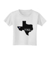 Texas State Y'all Design with Flag Heart Toddler T-Shirt by TooLoud-Toddler T-Shirt-TooLoud-White-2T-Davson Sales