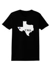 Texas State Y'all Design with Flag Heart Womens Dark T-Shirt by TooLoud-Womens T-Shirt-TooLoud-Black-X-Small-Davson Sales