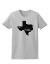 Texas State Y'all Design with Flag Heart Womens T-Shirt by TooLoud-Womens T-Shirt-TooLoud-AshGray-X-Small-Davson Sales