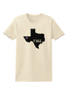 Texas State Y'all Design with Flag Heart Womens T-Shirt by TooLoud-Womens T-Shirt-TooLoud-Natural-X-Small-Davson Sales