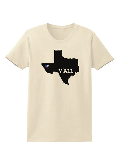 Texas State Y'all Design with Flag Heart Womens T-Shirt by TooLoud-Womens T-Shirt-TooLoud-Natural-X-Small-Davson Sales