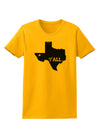 Texas State Y'all Design with Flag Heart Womens T-Shirt by TooLoud-Womens T-Shirt-TooLoud-Gold-X-Small-Davson Sales