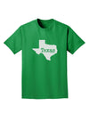 Texas - United States Shape Adult Dark T-Shirt by TooLoud-Mens T-Shirt-TooLoud-Kelly-Green-Small-Davson Sales