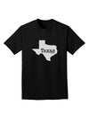 Texas - United States Shape Adult Dark T-Shirt by TooLoud-Mens T-Shirt-TooLoud-Black-Small-Davson Sales