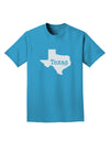 Texas - United States Shape Adult Dark T-Shirt by TooLoud-Mens T-Shirt-TooLoud-Turquoise-Small-Davson Sales