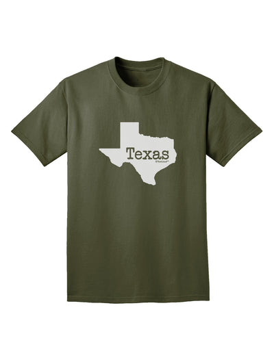 Texas - United States Shape Adult Dark T-Shirt by TooLoud-Mens T-Shirt-TooLoud-Military-Green-Small-Davson Sales