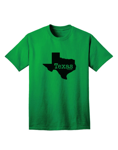 Texas - United States Shape Adult T-Shirt: A Stylish Addition to Your Wardrobe by TooLoud-Mens T-shirts-TooLoud-Kelly-Green-Small-Davson Sales