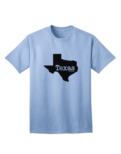 Texas - United States Shape Adult T-Shirt: A Stylish Addition to Your Wardrobe by TooLoud-Mens T-shirts-TooLoud-Light-Blue-Small-Davson Sales