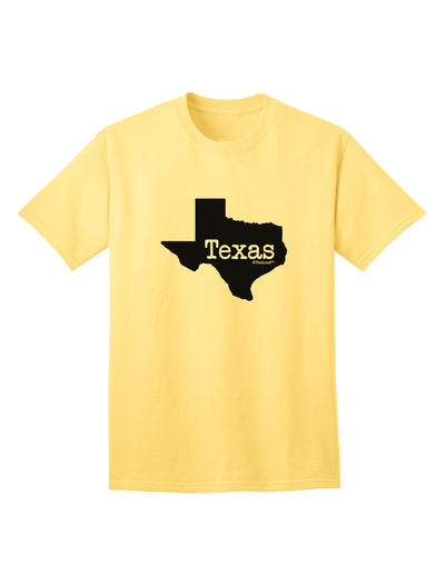 Texas - United States Shape Adult T-Shirt: A Stylish Addition to Your Wardrobe by TooLoud-Mens T-shirts-TooLoud-Yellow-Small-Davson Sales