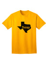 Texas - United States Shape Adult T-Shirt: A Stylish Addition to Your Wardrobe by TooLoud-Mens T-shirts-TooLoud-Gold-Small-Davson Sales