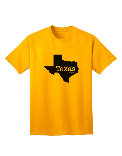 Texas - United States Shape Adult T-Shirt: A Stylish Addition to Your Wardrobe by TooLoud-Mens T-shirts-TooLoud-Gold-Small-Davson Sales