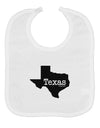 Texas - United States Shape Baby Bib by TooLoud