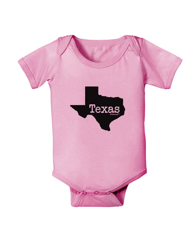 Texas - United States Shape Baby Romper Bodysuit by TooLoud-Baby Romper-TooLoud-Light-Pink-06-Months-Davson Sales