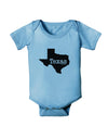 Texas - United States Shape Baby Romper Bodysuit by TooLoud-Baby Romper-TooLoud-Light-Blue-06-Months-Davson Sales