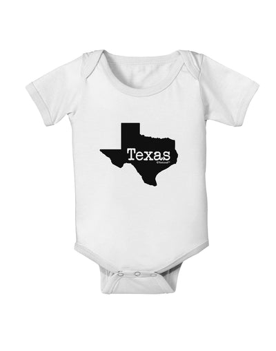 Texas - United States Shape Baby Romper Bodysuit by TooLoud-Baby Romper-TooLoud-White-06-Months-Davson Sales