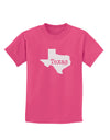 Texas - United States Shape Childrens Dark T-Shirt by TooLoud-Childrens T-Shirt-TooLoud-Sangria-X-Small-Davson Sales