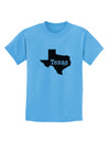 Texas - United States Shape Childrens T-Shirt by TooLoud-Childrens T-Shirt-TooLoud-Aquatic-Blue-X-Small-Davson Sales