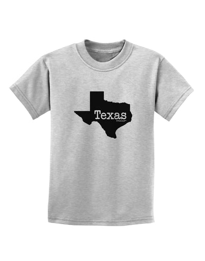 Texas - United States Shape Childrens T-Shirt by TooLoud-Childrens T-Shirt-TooLoud-AshGray-X-Small-Davson Sales