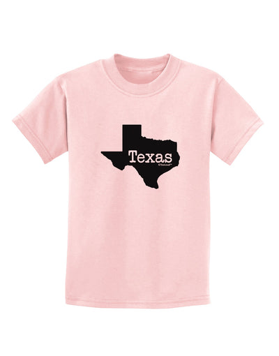 Texas - United States Shape Childrens T-Shirt by TooLoud-Childrens T-Shirt-TooLoud-PalePink-X-Small-Davson Sales