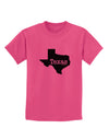 Texas - United States Shape Childrens T-Shirt by TooLoud-Childrens T-Shirt-TooLoud-Sangria-X-Small-Davson Sales