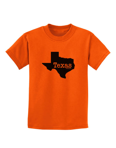 Texas - United States Shape Childrens T-Shirt by TooLoud-Childrens T-Shirt-TooLoud-Orange-X-Small-Davson Sales