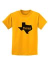 Texas - United States Shape Childrens T-Shirt by TooLoud-Childrens T-Shirt-TooLoud-Gold-X-Small-Davson Sales