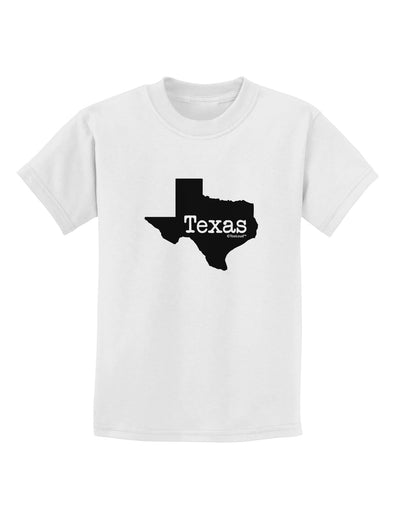 Texas - United States Shape Childrens T-Shirt by TooLoud-Childrens T-Shirt-TooLoud-White-X-Small-Davson Sales