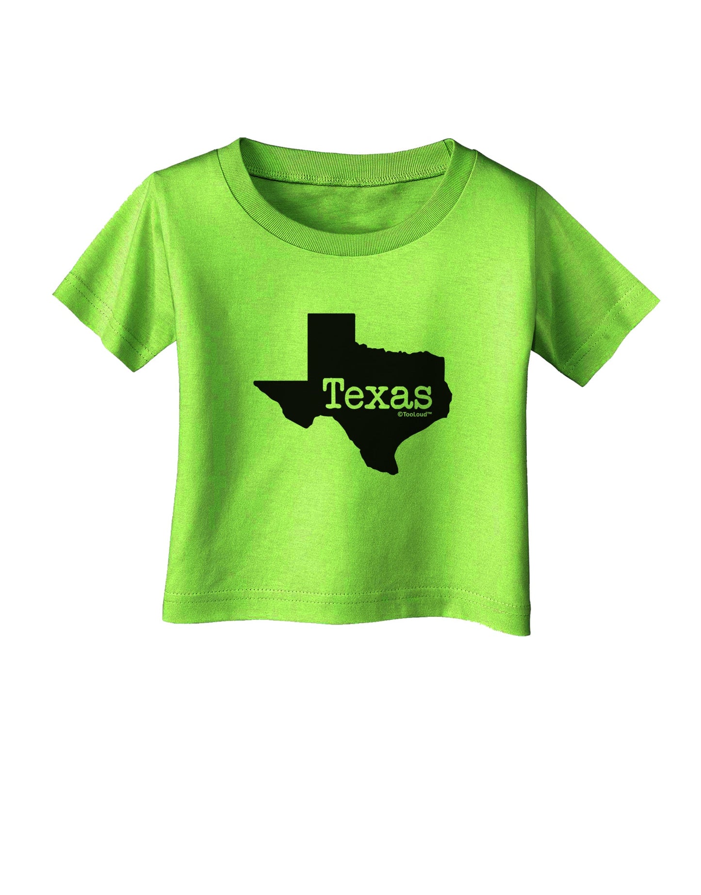 Texas - United States Shape Infant T-Shirt by TooLoud-Infant T-Shirt-TooLoud-Lime-Green-06-Months-Davson Sales