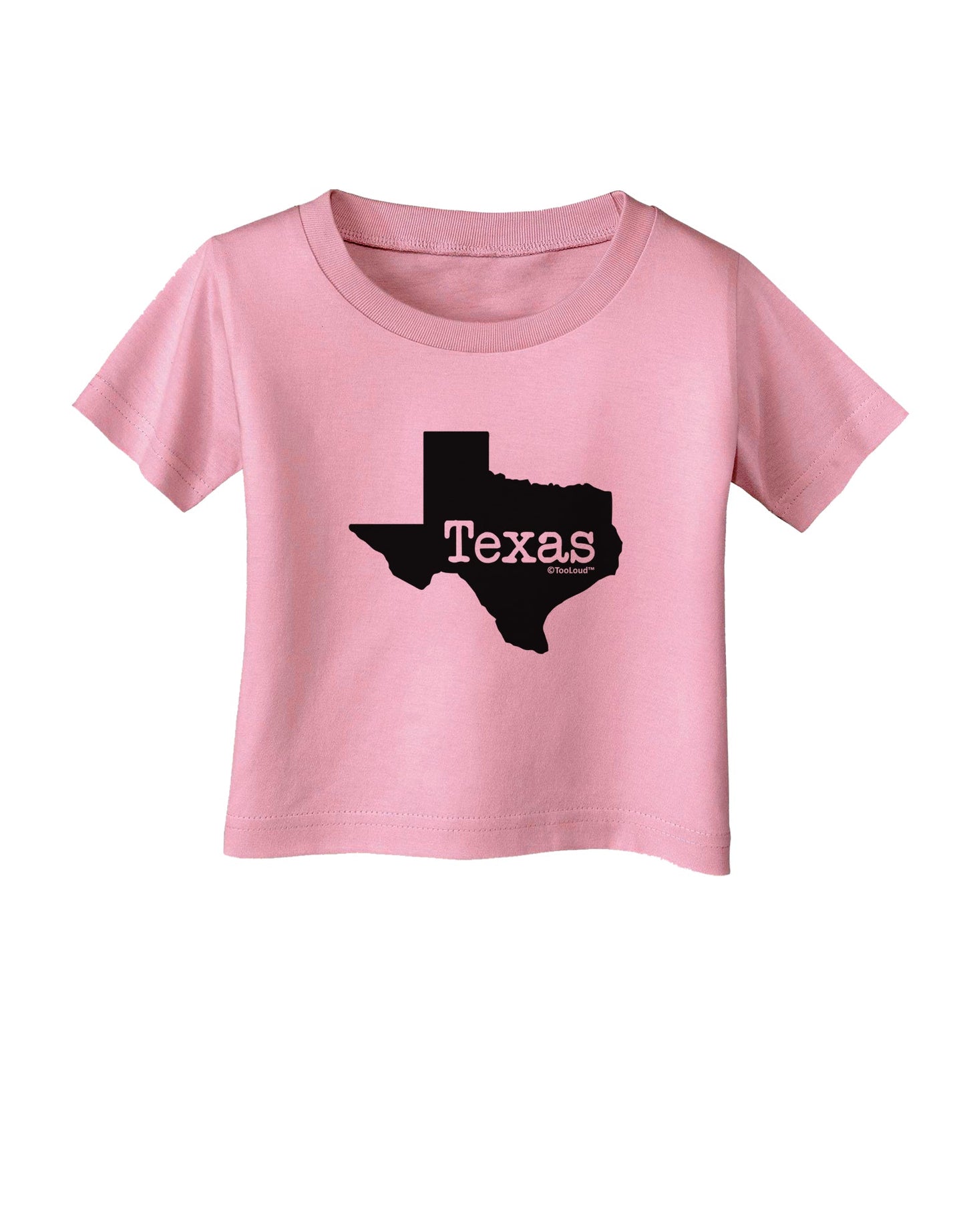 Texas - United States Shape Infant T-Shirt by TooLoud-Infant T-Shirt-TooLoud-Candy-Pink-06-Months-Davson Sales