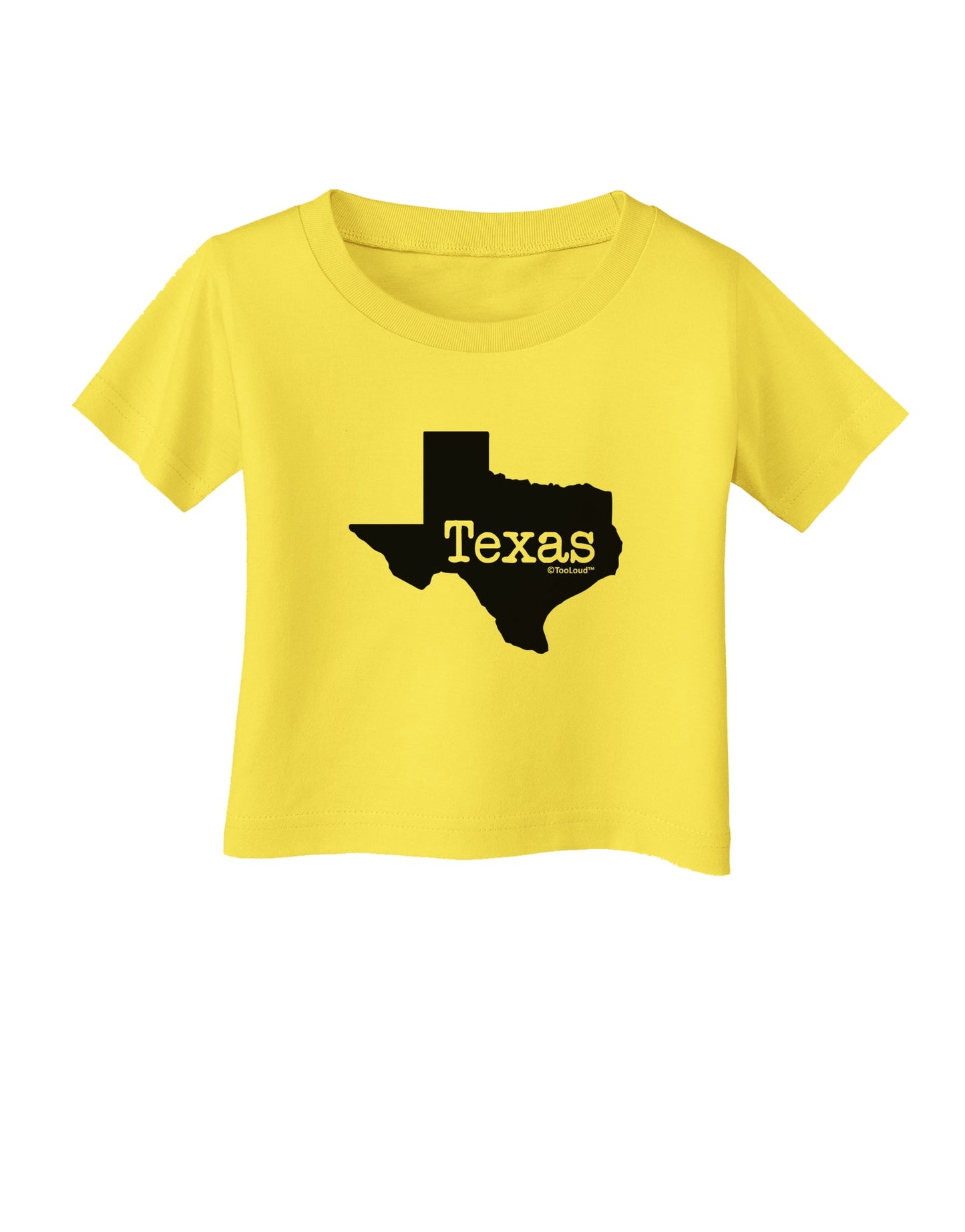 Texas - United States Shape Infant T-Shirt by TooLoud-Infant T-Shirt-TooLoud-Yellow-06-Months-Davson Sales