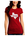 Texas - United States Shape Juniors Crew Dark T-Shirt by TooLoud-T-Shirts Juniors Tops-TooLoud-Red-Juniors Fitted Small-Davson Sales