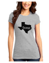 Texas - United States Shape Juniors T-Shirt by TooLoud-Womens Juniors T-Shirt-TooLoud-Ash-Gray-Juniors Fitted X-Small-Davson Sales