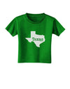 Texas - United States Shape Toddler T-Shirt Dark by TooLoud-Toddler T-Shirt-TooLoud-Clover-Green-2T-Davson Sales