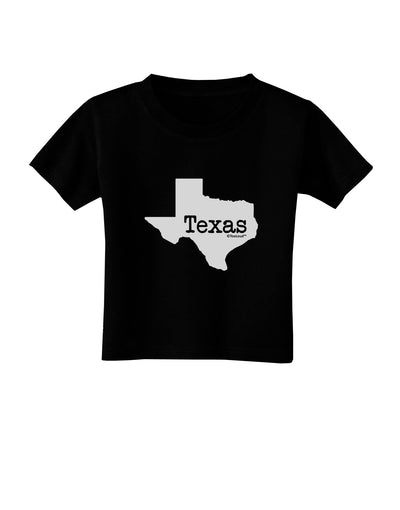 Texas - United States Shape Toddler T-Shirt Dark by TooLoud-Toddler T-Shirt-TooLoud-Black-2T-Davson Sales