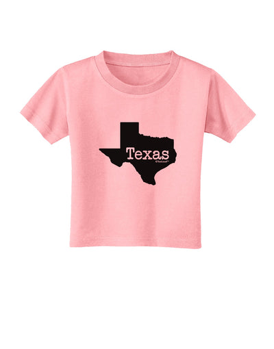 Texas - United States Shape Toddler T-Shirt by TooLoud-Toddler T-Shirt-TooLoud-Candy-Pink-2T-Davson Sales