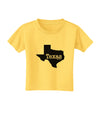 Texas - United States Shape Toddler T-Shirt by TooLoud-Toddler T-Shirt-TooLoud-Yellow-2T-Davson Sales