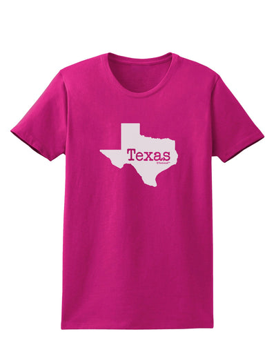 Texas - United States Shape Womens Dark T-Shirt by TooLoud-Womens T-Shirt-TooLoud-Hot-Pink-Small-Davson Sales