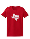 Texas - United States Shape Womens Dark T-Shirt by TooLoud-Womens T-Shirt-TooLoud-Red-X-Small-Davson Sales