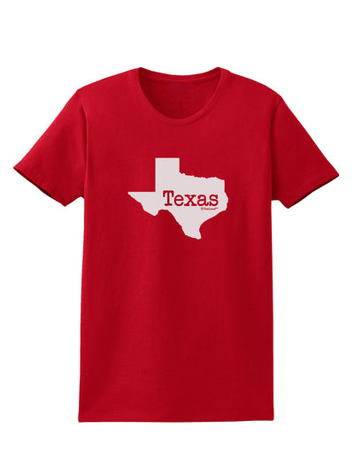 Texas - United States Shape Womens Dark T-Shirt by TooLoud-Womens T-Shirt-TooLoud-Red-X-Small-Davson Sales