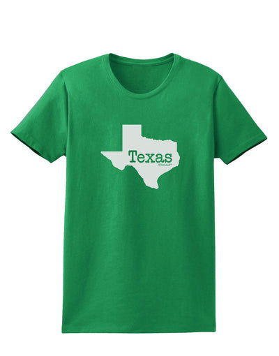 Texas - United States Shape Womens Dark T-Shirt by TooLoud-Womens T-Shirt-TooLoud-Kelly-Green-X-Small-Davson Sales