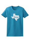 Texas - United States Shape Womens Dark T-Shirt by TooLoud-Womens T-Shirt-TooLoud-Turquoise-X-Small-Davson Sales