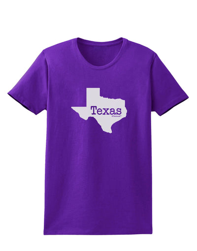 Texas - United States Shape Womens Dark T-Shirt by TooLoud-Womens T-Shirt-TooLoud-Purple-X-Small-Davson Sales