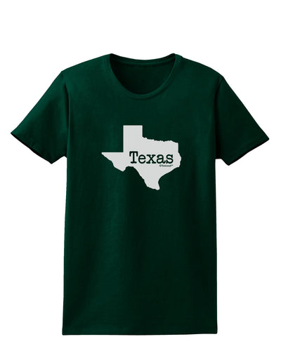 Texas - United States Shape Womens Dark T-Shirt by TooLoud-Womens T-Shirt-TooLoud-Forest-Green-Small-Davson Sales